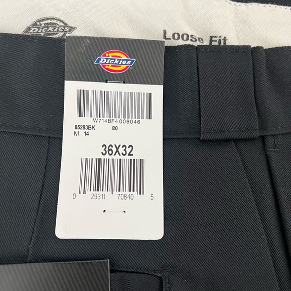 Dickies Loose Fit Straight Leg Black Pants Size 36 x 32 NWT twill work pant - Picture 6 of 6